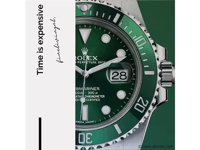 Time is expensive 40x60 cm - canvas wanddecoratie - afbeelding 2 van  2