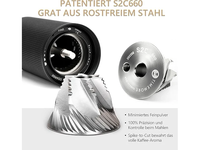 Timemore chestnut c3s max handmatige koffiemolen - afbeelding 2 van  5