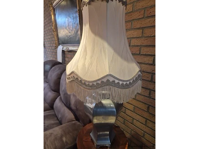 Tinnen bijzetlamp 76cm - afbeelding 1 van  3