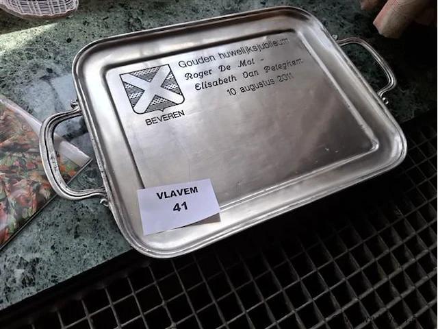 Tinnen schaal - afbeelding 1 van  1