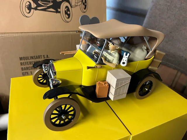 Tintin moulinart la ford model t jaune - afbeelding 1 van  10
