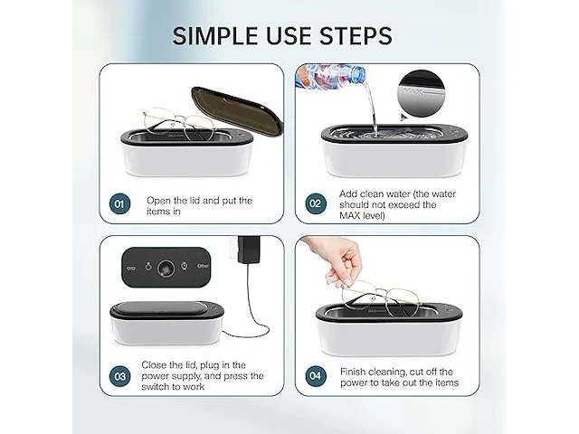 Tiptop home ultrasone reiniger - afbeelding 2 van  6