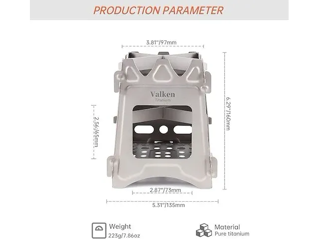 Titanium houtkachel camping - afbeelding 3 van  3