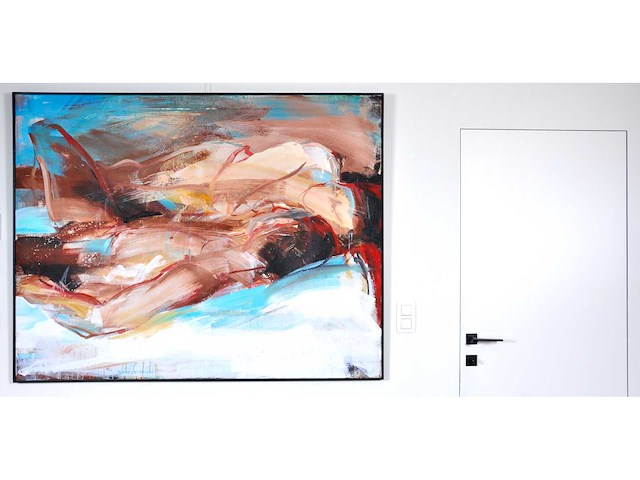 Tjarko ten have - intiem moment - olie op doek - 125x160 cm - 1986 - afbeelding 5 van  14