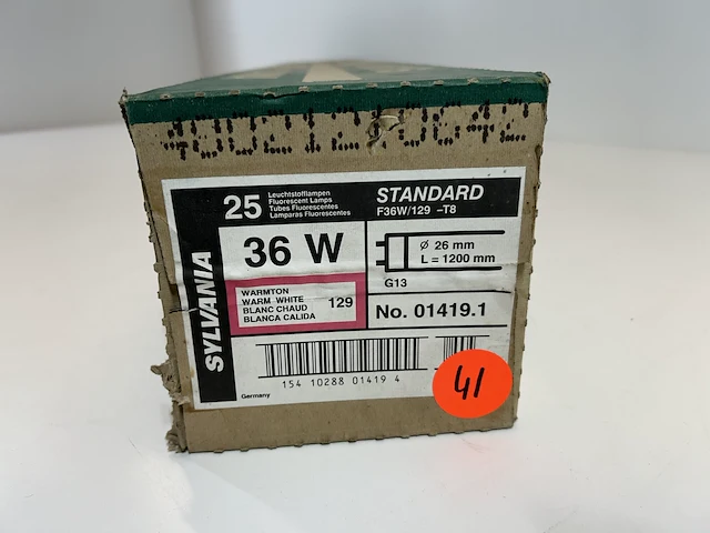 Tl lampen sylvania standard 36w (25st) - afbeelding 2 van  2