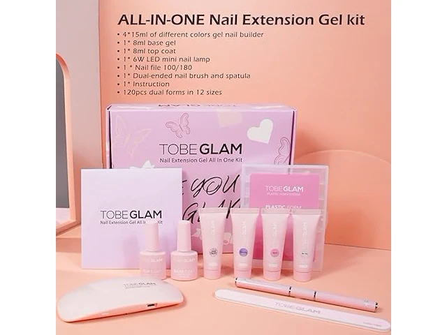 Tobeglam poly nail extension kit. - afbeelding 2 van  2