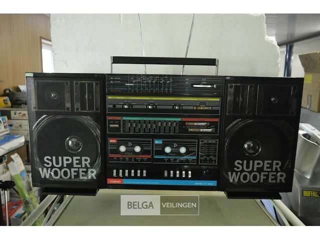 Tobishi retro radio dubbel cassette p2000 - afbeelding 1 van  5