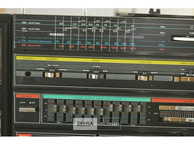 Tobishi retro radio dubbel cassette p2000 - afbeelding 3 van  5