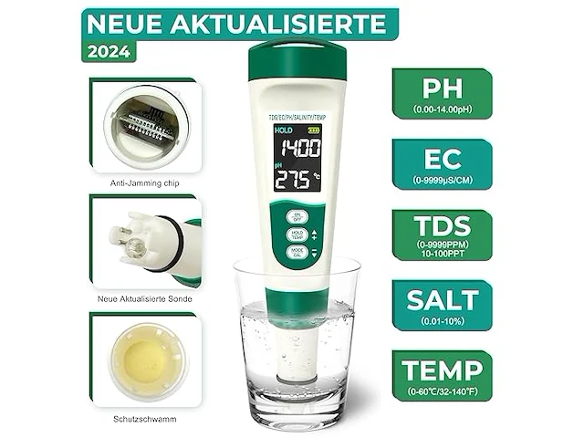 Toffcaea 5-in-1 zoutwatertester - afbeelding 4 van  4