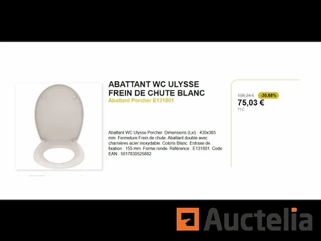 Toilet zetel met rem ideale standaard e131801 - afbeelding 1 van  1