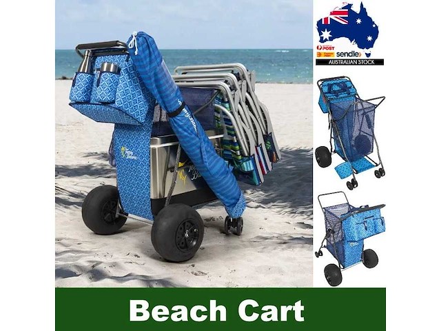 Tommy bahama xl wonder wheeler deluxe opvouwbare strandkar - 45 l koeler, 4 stoelen - afbeelding 3 van  8