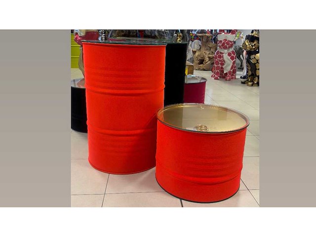 Ton in velours / fluweel 2 hoogtes orange - afbeelding 1 van  1