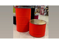 Ton in velours / fluweel 2 hoogtes orange - afbeelding 1 van  1