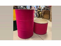 Ton in velours / fluweel 2 hoogtes pink - afbeelding 1 van  1