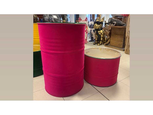 Ton in velours / fluweel 2 hoogtes pink - afbeelding 1 van  1