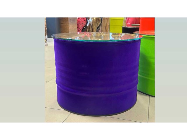 Ton in velours / fluweel h45cm purple - afbeelding 1 van  1