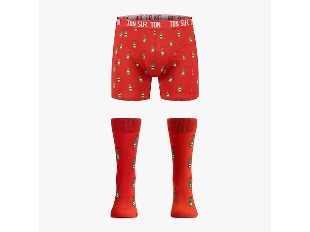 Ton sur ton - boxershort + kousen - rietfles - afbeelding 1 van  3
