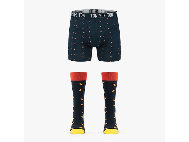 Ton sur ton - boxershort + kousen - spaceman - afbeelding 1 van  4