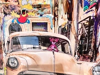 Tony s- spanje - "cubana" hand made - 1/1 kunstwerk - "cubana" collage art - 140x90cm - uitzonderlijk - afbeelding 7 van  8