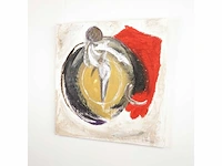 Tony s- spanje - handgemaakt - 1/1 kunstwerk - "toro 1" - 100x100cm - uitzonderlijk - afbeelding 2 van  3