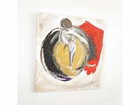 Tony s- spanje - handgemaakt - 1/1 kunstwerk - "toro 1" - 100x100cm - uitzonderlijk - afbeelding 3 van  3