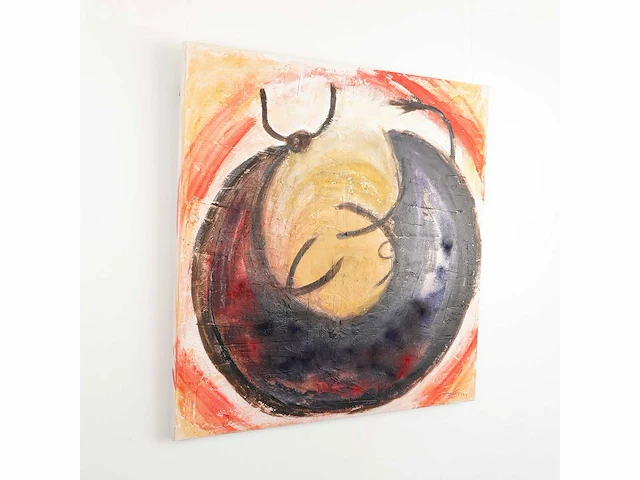 Tony s- spanje - handgemaakt - 1/1 kunstwerk - "toro 2" - 100x100cm - uitzonderlijk - afbeelding 3 van  3