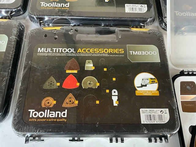 Toolland tm83000 set multitool accessoires in koffer (9x) - afbeelding 2 van  4