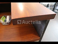 Toonbankkast met massief mahoniehouten planken + dubbelzijdige tafel - afbeelding 5 van  9