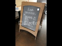 Toonbankkast met massief mahoniehouten planken + dubbelzijdige tafel - afbeelding 8 van  9