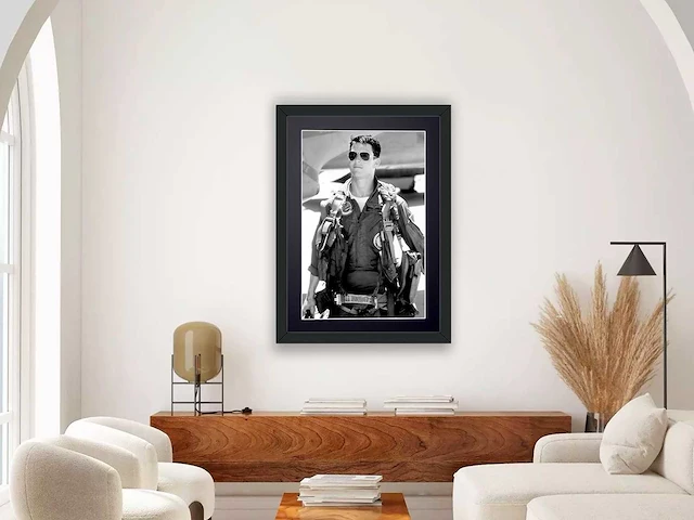 Top gun (1986) - tom cruise (lt. pete "maverick" . - fine art fotografie - luxe houten lijst 70x50 cm - gelimiteerde oplage van 30 stuks - afbeelding 6 van  7