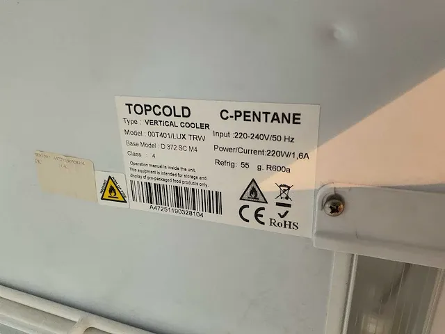 Topcold d372 sc m4 koelvitrine - afbeelding 4 van  4