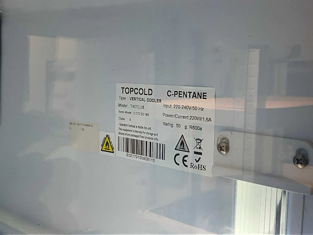 Topcold t401 lux koelkast - afbeelding 4 van  7
