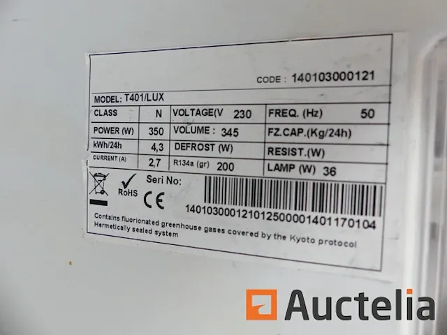 Topcold t40/1lux verticaal geglazuurd koelkast - afbeelding 2 van  5