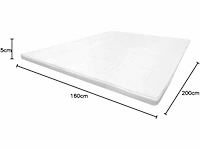 Topmatras 160 x 200 cm - memory foam gel dikte 5cm - afbeelding 3 van  8