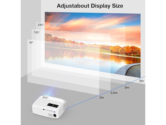 Topvision thuisbioscoopbeamer, 9500 lumen videobeamer - afbeelding 3 van  5