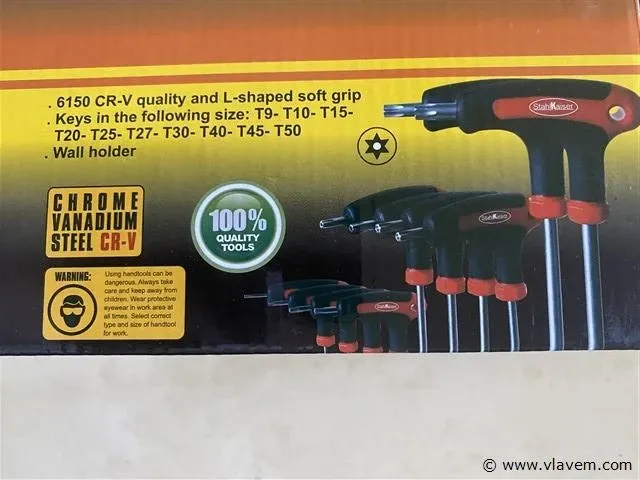 Torx set met rekje met imbus kogelkop 10 delig - afbeelding 2 van  4