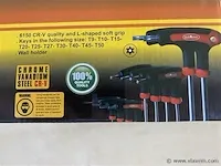 Torx set met rekje met imbus kogelkop 10 delig - afbeelding 2 van  4