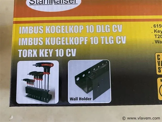 Torx set met rekje met imbus kogelkop 10 delig - afbeelding 3 van  4