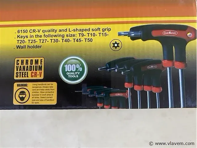 Torx set met rekje met imbus kogelkop 10 delig - afbeelding 2 van  4