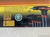 Torx set met rekje met imbus kogelkop 10 delig - afbeelding 2 van  4