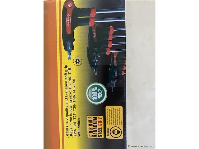 Torx set met rekje met imbus kogelkop 10 delig - afbeelding 2 van  4