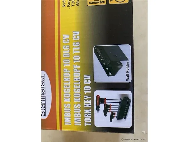 Torx set met rekje met imbus kogelkop 10 delig - afbeelding 3 van  4