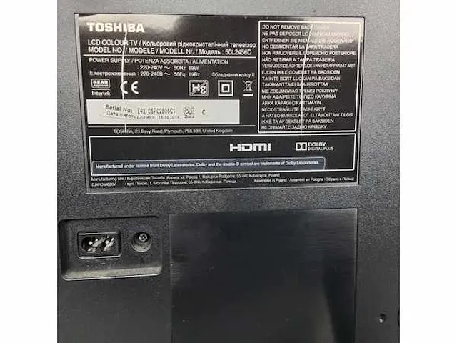 Toshiba 50l2456d tv - afbeelding 4 van  4