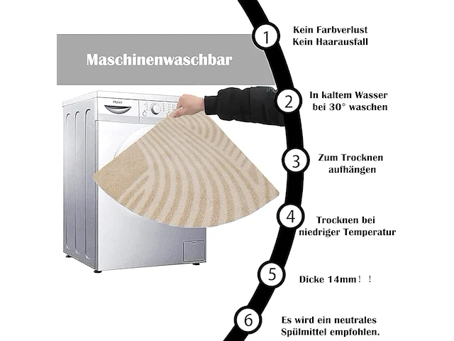 Tospass vloerkleed (120 cm) - afbeelding 2 van  4