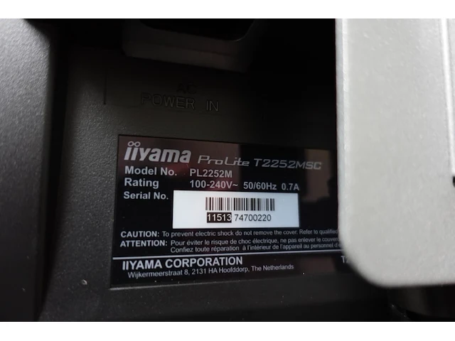 Touchscreen iiyama met wallmount + tweede touchscreen - afbeelding 6 van  6