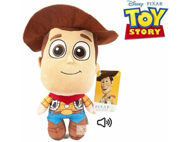 Toy story woody knuffel 27 cm met leuke geluiden en muziek - afbeelding 1 van  2