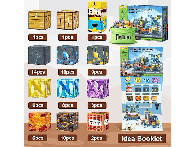 Toylogy magnetische blokken - afbeelding 4 van  4