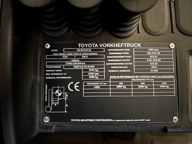 Toyota - 2022 - tonero 35 - vorkheftruck - nieuw - 2uur - weegsysteem - afbeelding 17 van  47