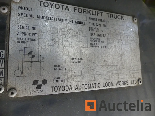 Toyota 7fbe18 vorkheftruck - afbeelding 8 van  13