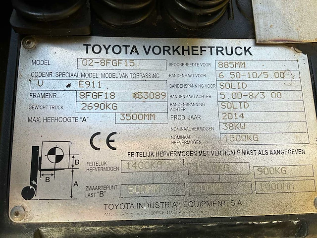 Toyota vorkheftruck - afbeelding 18 van  23